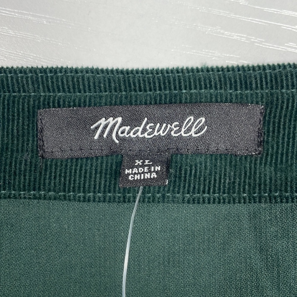 Madewell Dark Green Square-Neck Puff Sleeve Blouse - Picture 10 of 11